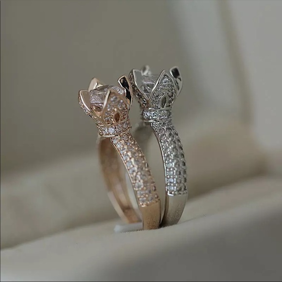 *NEW*Luxury 18K Rose Gold Diamond Women’s Ring - Picture 4 of 5